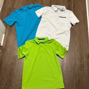 Boys Size Large Collard Short Sleeve Shirts (3)